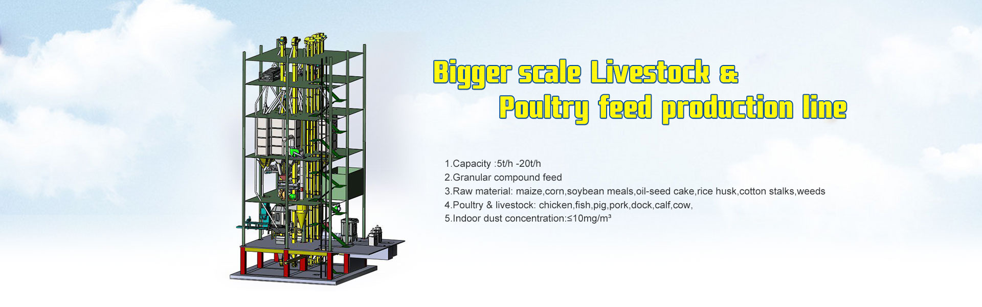 Bigger Livestock& Poultry feed mill plant